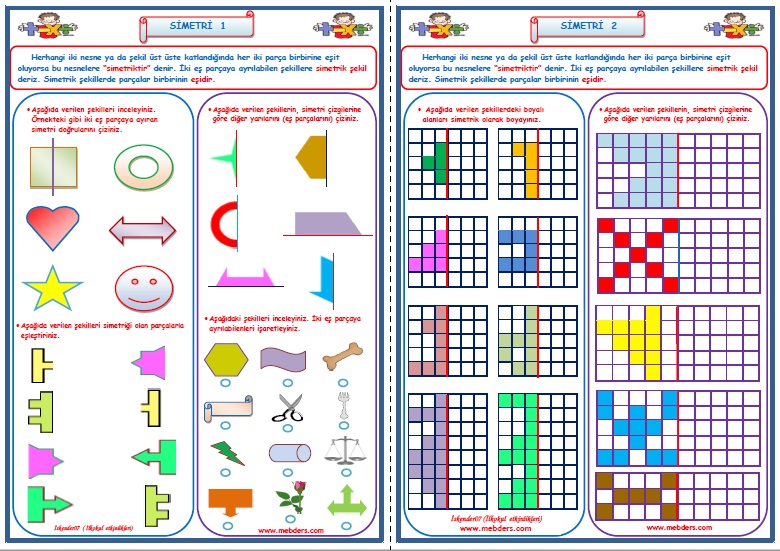 2.Sınıf Matematik Simetri Etkinlik Çalışması (4 Sayfa)