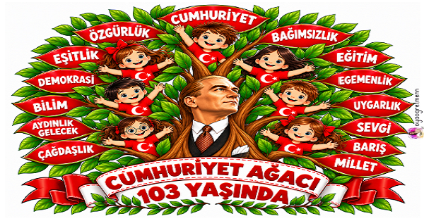 Cumhuriyet Ağacı Boyama Sayfası