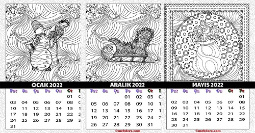 2022 - Boyamalı Takvim