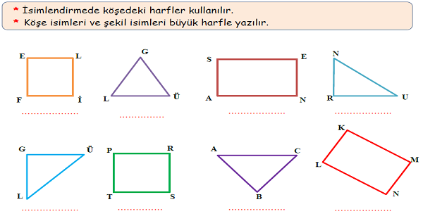 4.Sınıf Matematik Üçgen, Kare, Dikdörtgen Etkinliği