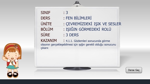 3.Sınıf Fen Bilimleri Işığın Görmedeki Rolü Sunusu