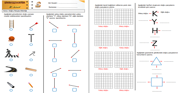 3.Sınıf Matematik Doğru Parçası Etkinliği