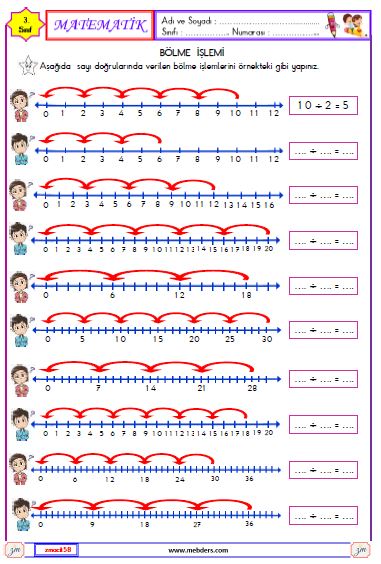 3. Sınıf Matematik  Bölme İşlemi Etkinliği 2