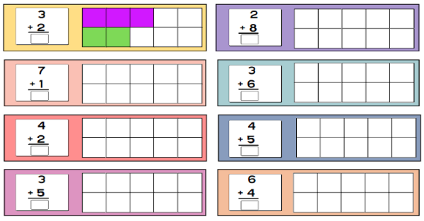 1.Sınıf Matematik Toplama İşlemi Kutu Boyama