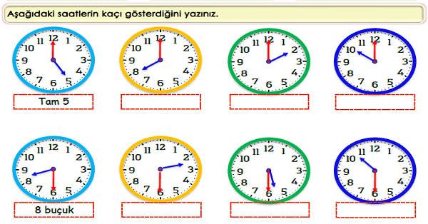 3.Sınıf Matematik Zaman Ölçme (Saatleri Okuma ve Yazma)-1