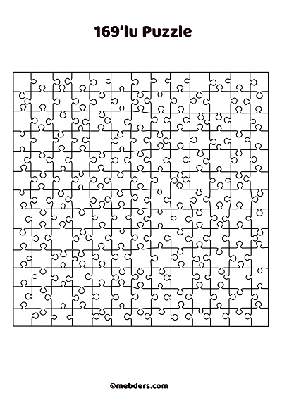 169'lu puzzle şablon