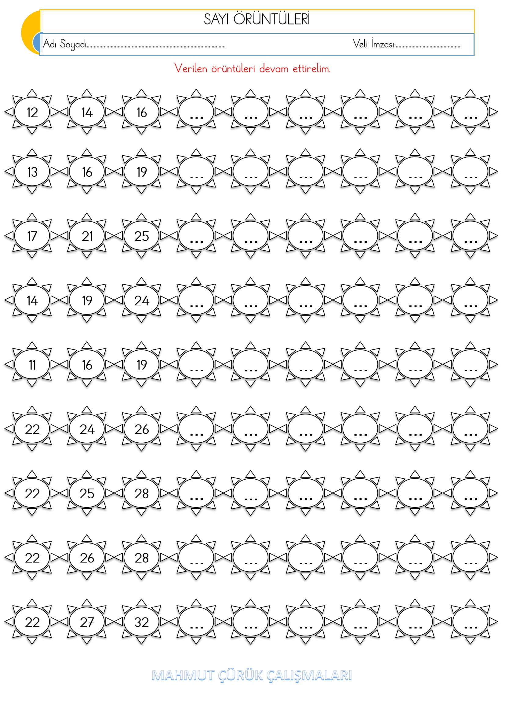 2.Sınıf - Matematik - Örüntü Etkinliği-1
