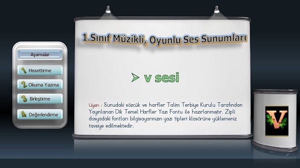 1.Sınıf İlkokuma Müzikli, Animasyonlu v Sesi Sunusu