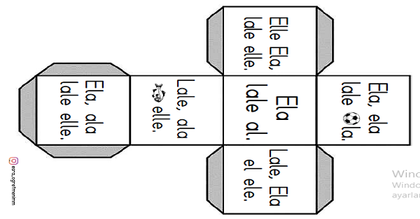 1.Sınıf İlk Okuma Yazma (A-a Sesi) Okuma Yazma Küpleri