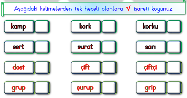 1.Sınıf Türkçe Hece Etkinliği-6