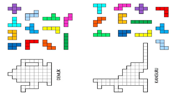 Puzzle Kes-Yapıştır  (Demlik ve Kanguru) Etkinliği 12