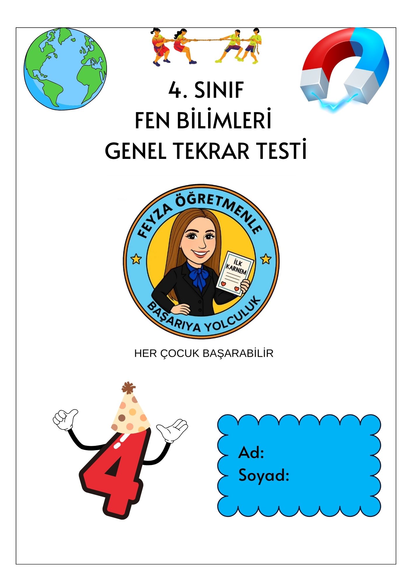 4. Sınıf Fen Bilimleri Tekrar Testi