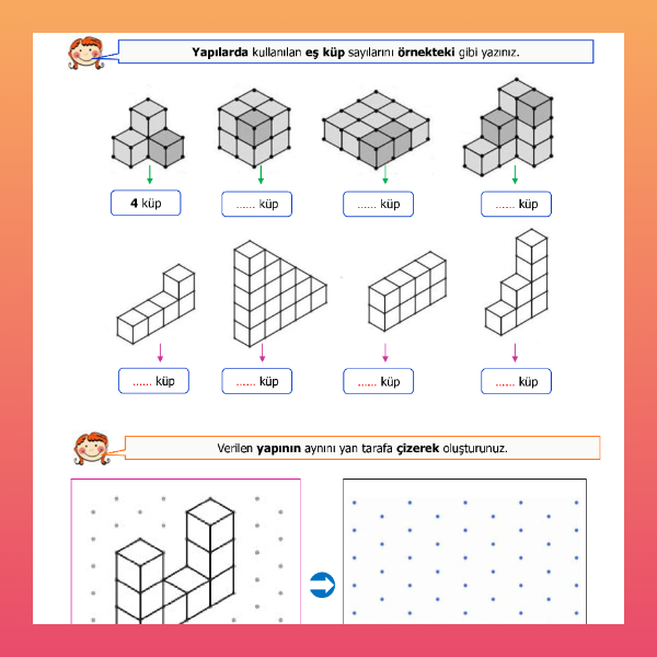 4. Sınıf Matematik - Eş Küplerle Model Oluşturma Etkinliği