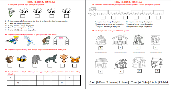 2. Sınıf Matematik Sıra Bildiren Sayılar 1