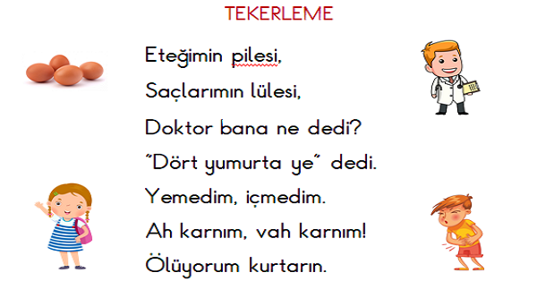 1.Sınıf Türkçe Okuma ve Yazma Etkinliği 4