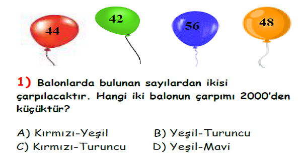 4.Sınıf Matematik Çarpma İşlemi Yaprak Test-1