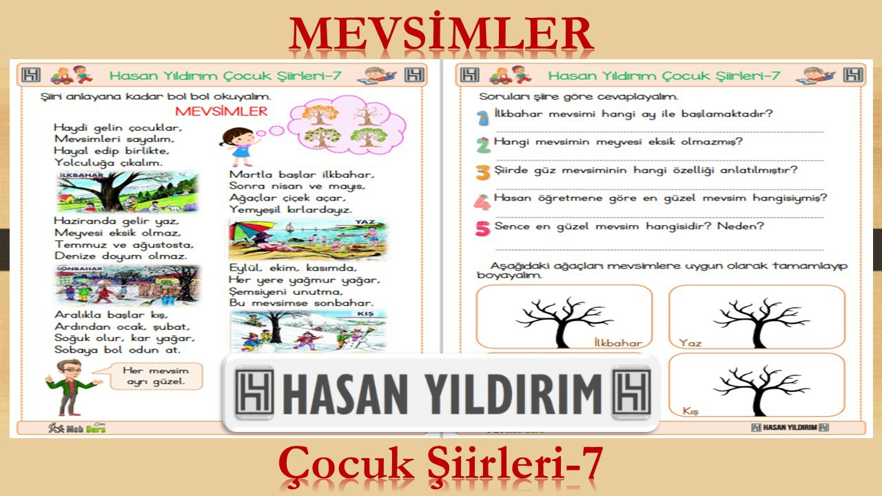 Mevsimler (Çocuk Şiirleri-7)