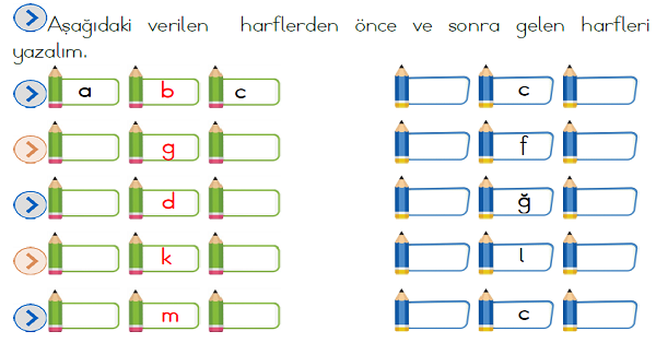 1.Sınıf Türkçe Alfabetik Sıralama Etkinliği-1