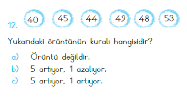 3. Sınıf Kazanım Değerlendirme Testi 4.Hafta (02-06 Ekim)