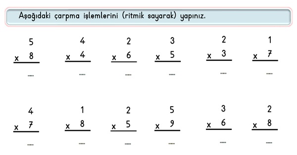 2.Sınıf Matematik Çarpma İşlemi Etkinliği-10