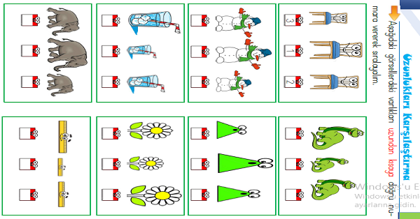 1.Sınıf Matematik Uzunlukları Karşılaştıralım Etkinliği 7