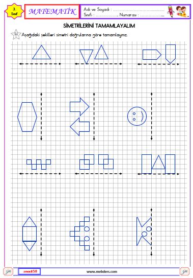 3. Sınıf Matematik Simetrilerini Çizelim Etkinliği