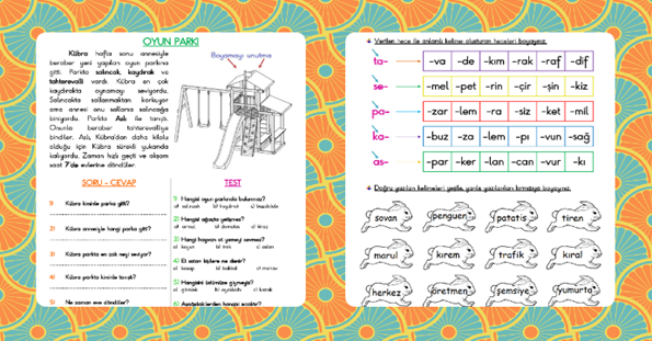 1.Sınıf Türkçe Oku-Anla-Boya Etkinliği - 7