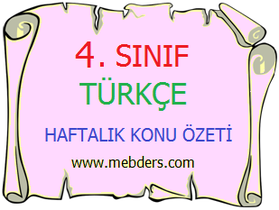 4. Sınıf Türkçe - Gerçek-Mecaz-Terim Anlam Konu Özeti