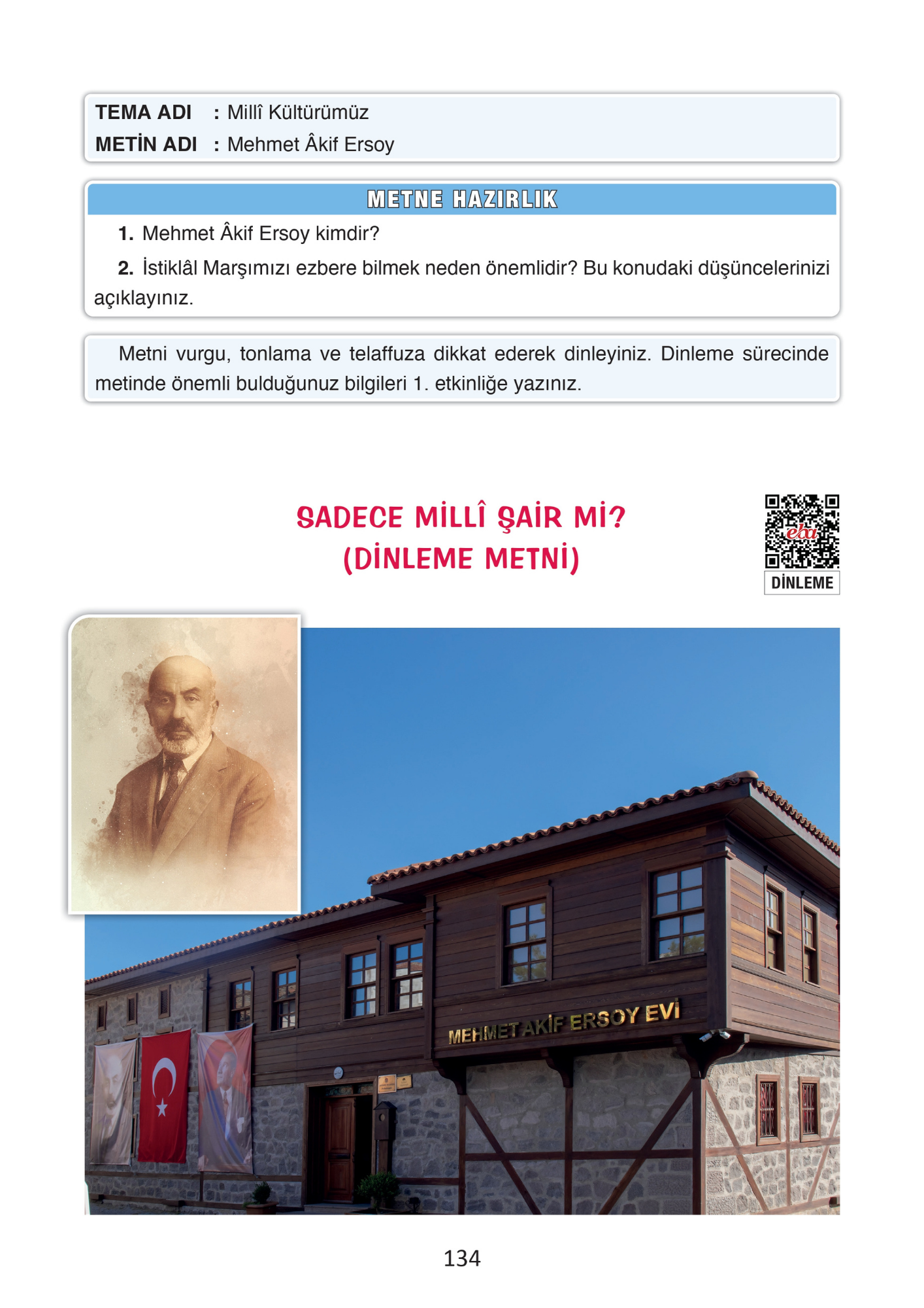 4. Sınıf Türkçe Ada Yayınları Sadece Milli Şair Mi Metni Etkinlik Cevapları