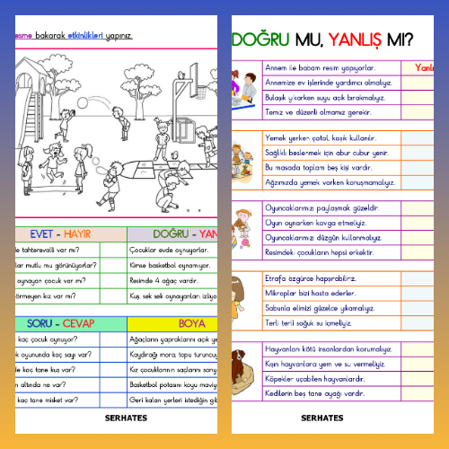 1.Sınıf Türkçe Oku - Anla - Boya Etkinliği - 3