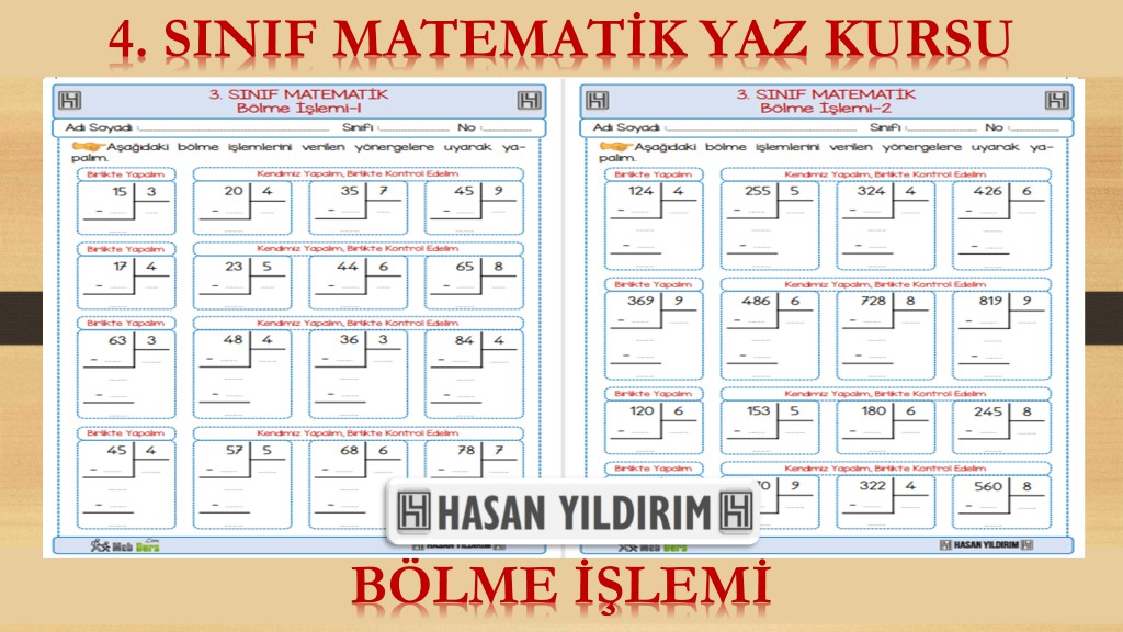 4.Sınıf Matematik Yaz Kursu - Bölme İşlemi (3.Sınıf Tekrarı)