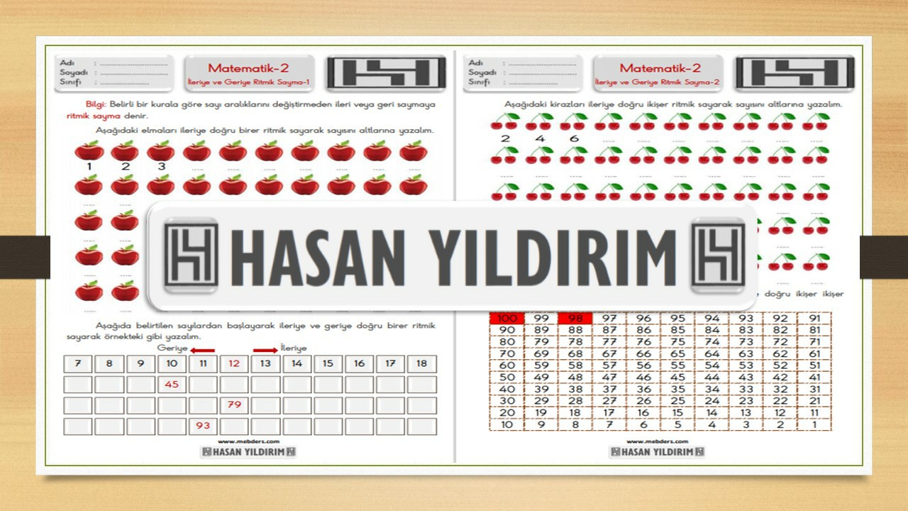 2.Sınıf Matematik Ritmik Sayma Çalışma Sayfaları