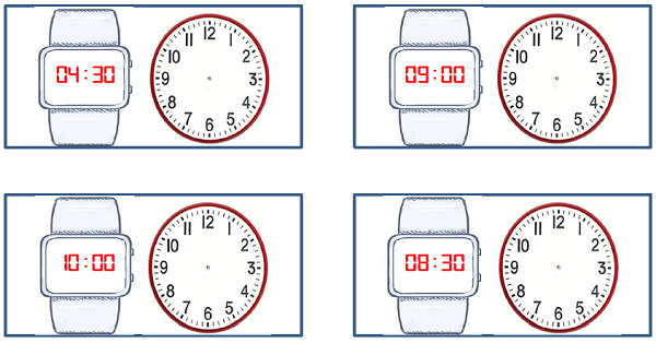 1.Sınıf Matematik Zamanı Ölçme Saatler (Tam ve Yarım Saat)-3