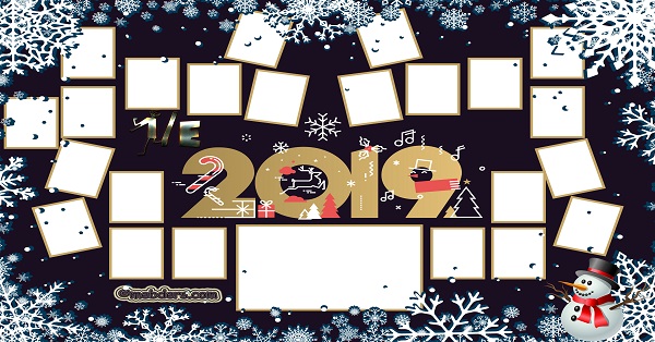 1E Sınıfı için 2019 Yeni Yıl Temalı Fotoğraflı Afiş (23 öğrencilik)