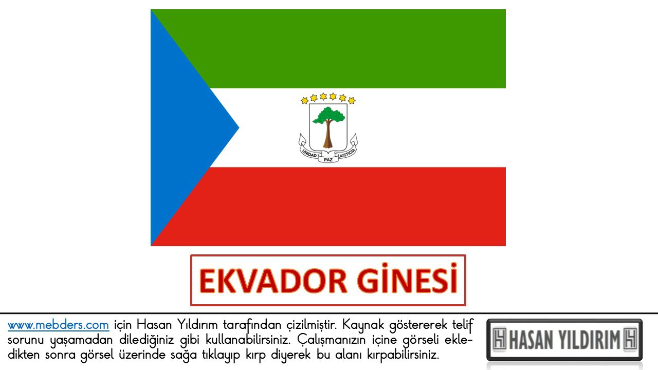 Ekvador Ginesi Bayrağı PNG