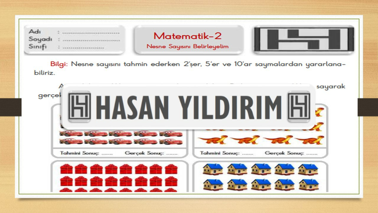 2.Sınıf Matematik Nesne Sayısını Tahmin Etme Çalışma Sayfası