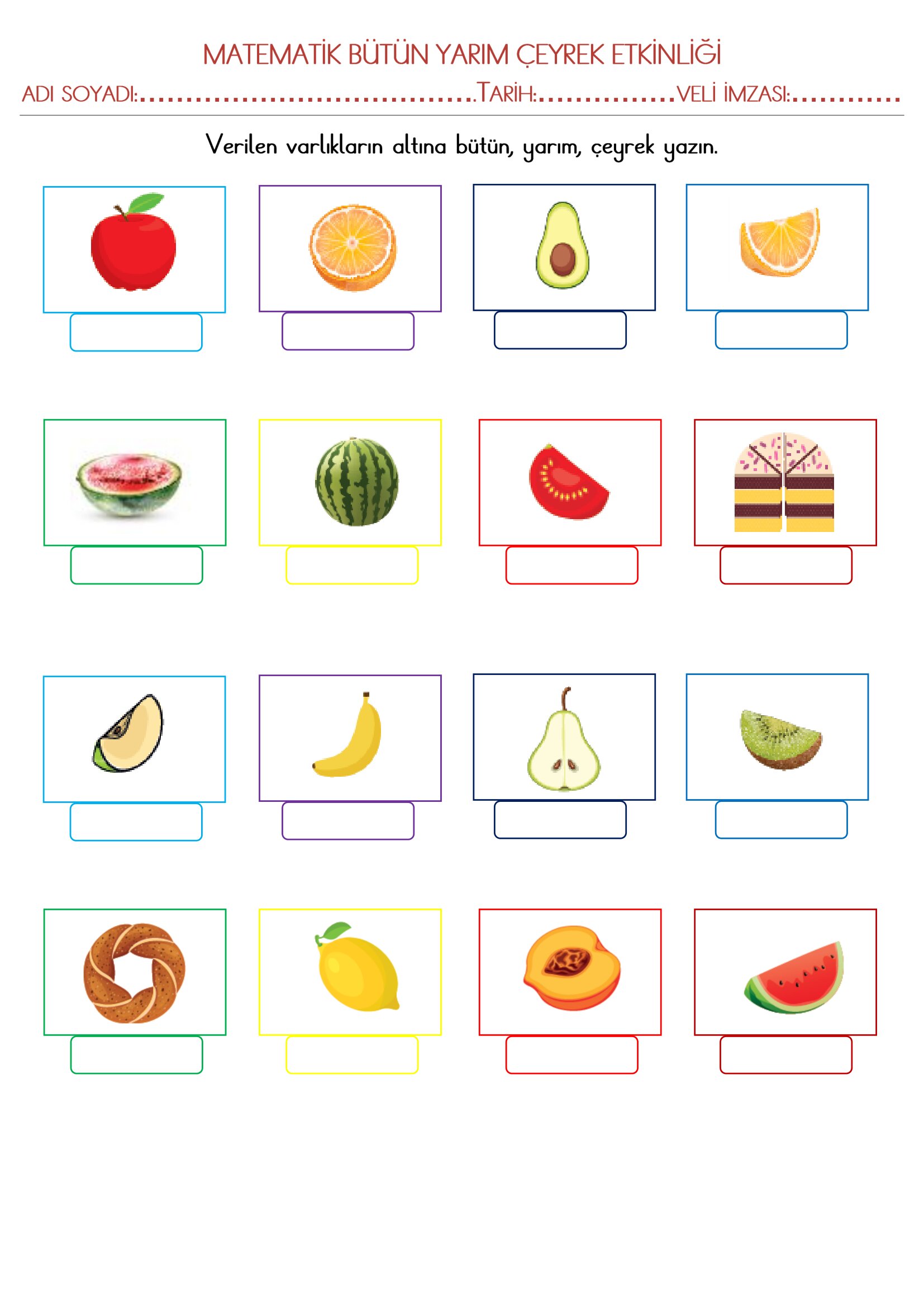 3.Sınıf Matematik Bütün Yarım Çeyrek Etkinliği-1