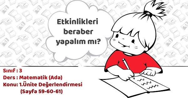 3.Sınıf Matematik 1.Ünite Değerlendirmesi Cevapları