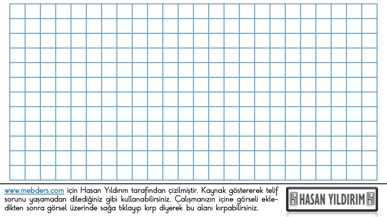 Kareli Defter Şablonu PNG