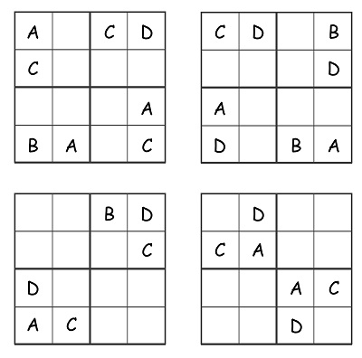 Miniklere Harfli Sudoku 1