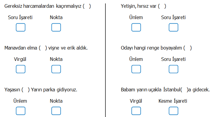 2.Sınıf Türkçe Noktalama İşaretleri (Kesme İşareti) Etkinliği 3