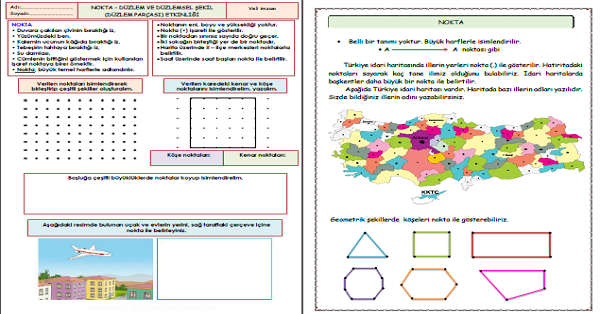 3. Sınıf Matematik Nokta Etkinlik Çalışmaları