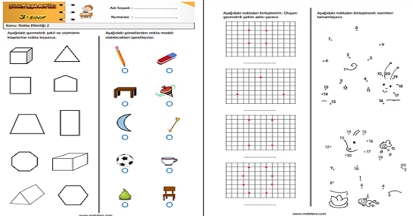 3.Sınıf Matematik Nokta Etkinliği 2