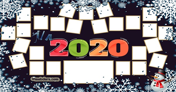 1A Sınıfı için 2020 Yeni Yıl Temalı Fotoğraflı Afiş (25 öğrencilik)