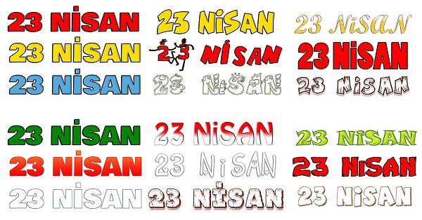 23 Nisan Yazı Şablonları