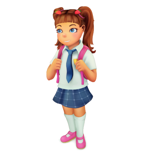 Clipart okul üniformalı kız çocuğu resmi png