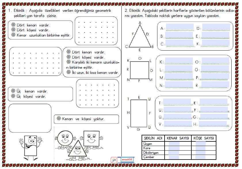 2.Sınıf Matematik Geometirk Şekiller 3