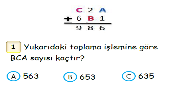 3.Sınıf Matematik Toplama İşlemi Yaprak Test-2