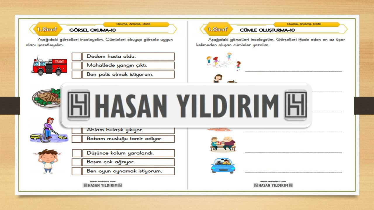 1.Sınıf Türkçe Görsel Okuma ve Cümle Oluşturma-10