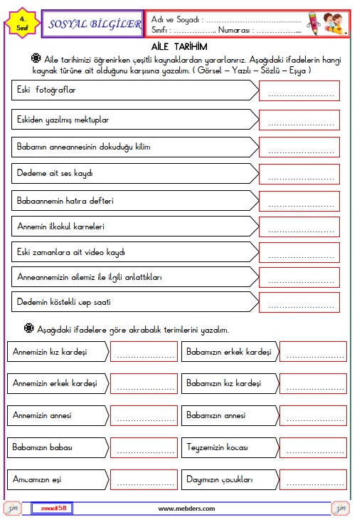 3. Sınıf Türkçe Okuma ve Anlama Metni Etkinliği (Biz Çocukken)